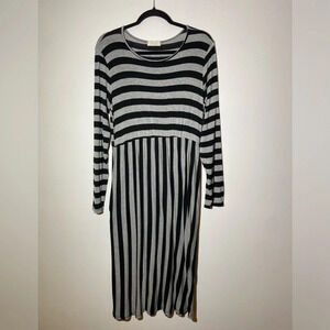 Long sleeve striped dress